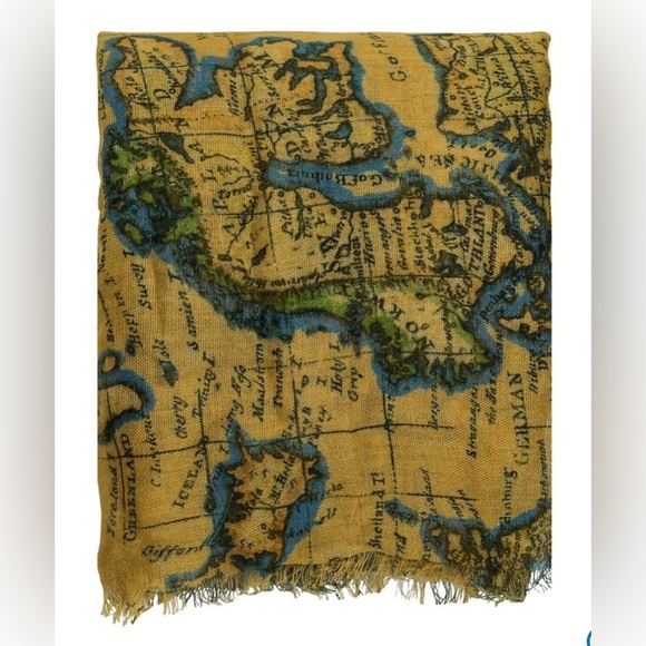 NWT Patricia Nash European Map Lightweight Scarf - Picture 2 of 6